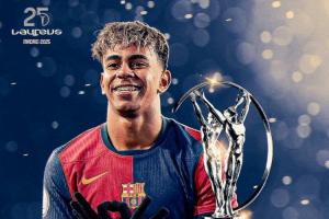 官方：17岁亚马尔获劳伦斯年度最佳突破奖，击败文班亚马当选